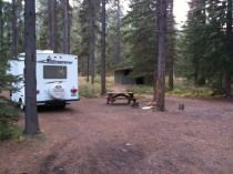 Stellplatz auf dem Whistlers Campground in Jasper